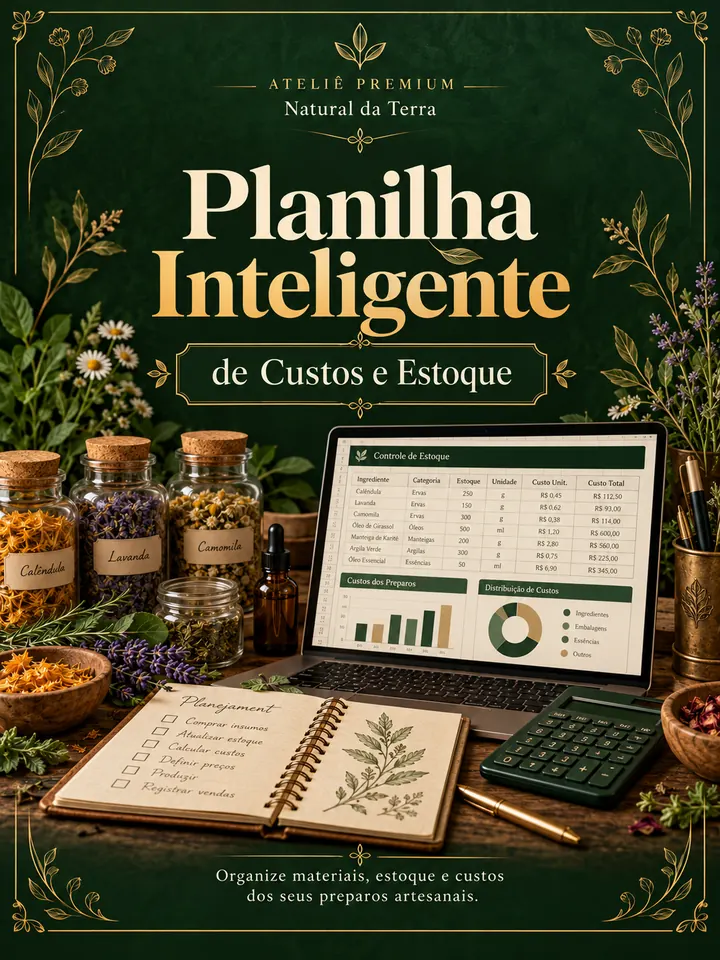 Capa Planilha Inteligente de Custos e Estoque